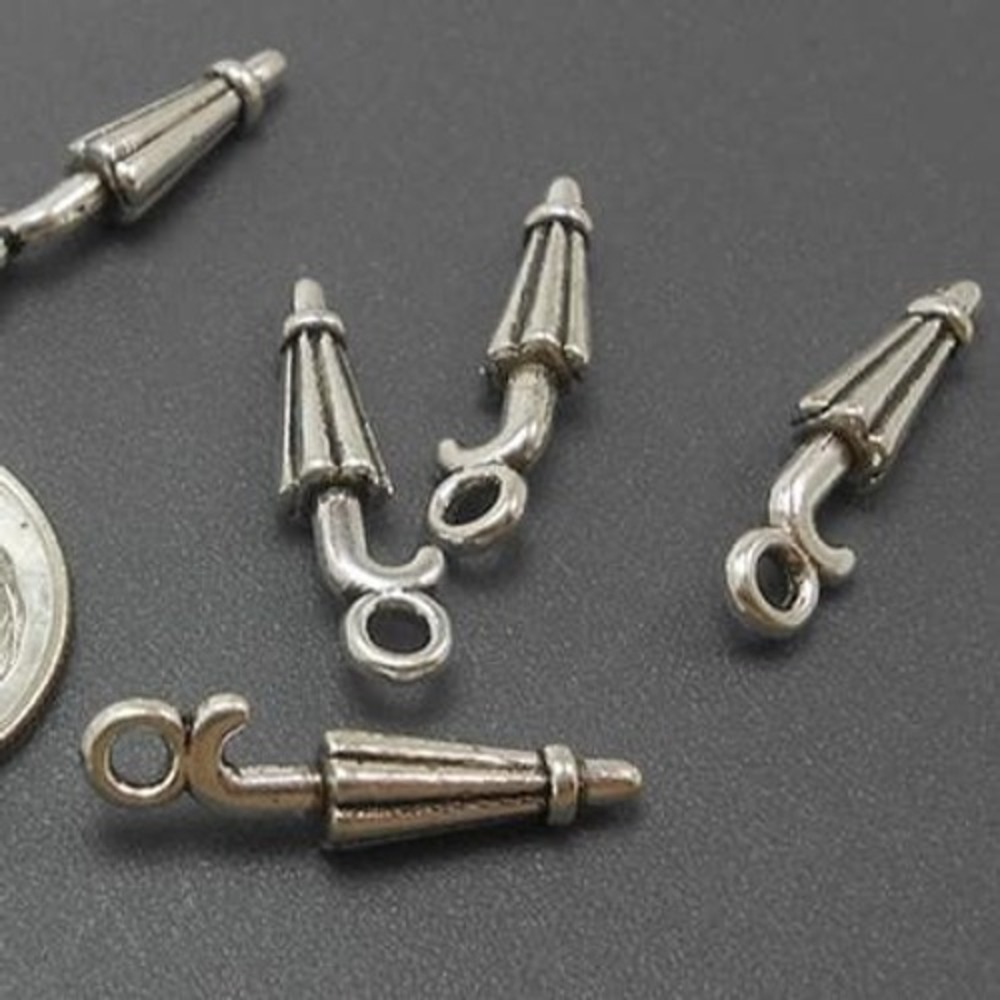 12pcs Umbrella‎ Charms Silver Tone metal rain weather
